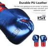 Protective Gear High Quality Adults Kids Women/Men Boxing Gloves Leather MMA Muay Thai Boxe De Luva Mitts Sanda GYM Equipments 8 10 12 6 OZ Boks yq240318