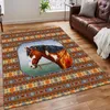 Carpets PLstar Cosmos Horse Racing Style Lover Unique Rug 3D Printed Room Mat Floor Gift Anti-slip Large Carpet Home Decoration