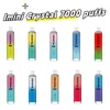 IMINI CRYSTAL PRO 7000 PULDS Disponibla E Cigaretter Max 1300mAh Batteri 0%2%3%5%Kapacitet 16 ml med 8000 9000 Puffs Extra Vape Pen 100%Kvalitetsångar Parti Kit penna