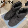 Stövlar vinter ner snöstövlar för kvinnor elastisk rem platt plattform skor vattentäta korta botas de las mujer unisex casual nya botiner