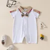 Pagliaccetti firmati estivi per bambini Adorabili tute in cotone per bambine e ragazze Tute bowknot a manica corta moda neonato BH214