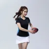 Mulheres badminton camisetas secagem rápida tênis de mesa jerseys malha respirável treinamento esportes camisetas poliéster tênis manga curta 240306