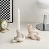 Portacandele Candeliere estetico a forma di nodo Decorazioni per il soggiorno nordico Supporto da tavolo in ceramica fatta a mano Ornamenti per matrimoni