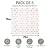 Gllquen детские хлопковые муслиновые пеленки, одеяла для приема отрыжки, квадратные дышащие мягкие ткани для мальчиков и девочек, 28x28 240313