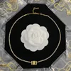 Collier de créateur de luxe femmes pendentif placage chaînes en or pour hommes colliers de lettre vintage designer diamant mariage cadeau de Noël zh176 E4