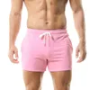 Men's Shorts Men Casual Solid Color Sleep Bottoms Lounge Home Pajama Elastic Waist Breathable Drawstring Underwear Man Jogger