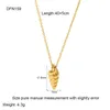 Pendant Necklaces Trend Stainless Steel Gold Plated Thread Necklace Waterproof Metal Conch Choker Collars Jewelry Gift