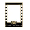 Party Decoration 1 40 50Th Birthday Po Frame Pography Paper Props Black Gold Color Funny Decorative