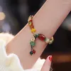 Braccialetti con ciondoli 1 pezzo di moda perline naturali in stile cinese braccialetto di loto etnico gioielli da donna regalo per feste