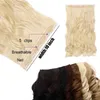 合成ウィッグベネハア合成ヘアピース24 5髪のクリップワンピース女性のための長い巻き毛ピンクレッドパープルヘア240329