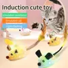 Electric Mice Cat Toys Interactive Random Walking Simulation Mouse Pet Cat Plush Toy Vibration Sensor Kitten Cats Teaser Toys 240309