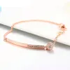 OL Style Cubic Zirconia 14K Rose Gold Ball Fashion Party Charm Armband Bangles smycken Toppkvalitet