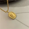 Girassol francês personalizado titânio aço colar feminino design sentido 18k ouro lã roupas corrente versátil alta mulher