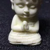 Dekorativa figurer Q -version Lotus Tathagata Buddha snidad staty Söt karaktärsmodell Hem skrivbordsdekoration Tillbehör gåva