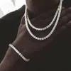 1 st Moissanite Sier Tennis Chain Hip Hop Armband, män kvinnor par stil heta försäljning mode smycken, alla hjärtans dag engagemang bröllopsdag födelsedag present