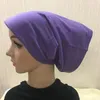 Vêtements ethniques Wearable Seasons Femmes Turban Chapeau Solide Couleur Long Tube Cap Arabe Islamique Musulman Mode Fond