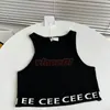 Bayan Tank Top Camis Tasarımcıları Örgü Yelek Sweaters T Shirt Tasarımcı Çizgili Mektup Kolsuz Üstler Knits Moda Stil Bayanlar Tees Boyut S-L P29C