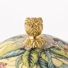 Bouteilles d'art abstrait moderne, cuivre jaune doré Vintage réservoir porcelaine Ganesha Statue petite boîte à bijoux de rangement