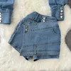 Arbeit Kleider Beachapche Mode Zwei Stück Set Frauen Denim Mantel 2 Sets Sexy Outfits Für Frau Hohe Taille Bodycon Rock