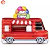 free door ship custom made 4x3x3.5mH (13.2x10x11.5ft) with blower inflatable food truck Drinks snack booth stand for sale 003