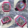 RM Watch Collection Crystal Watch RM67-02 CATAL NTPT COBOL FIBER MATERIAL HOLLOW Automatisk mekanisk mensur