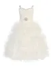 Rose vif vif blanc vert rose bretelles en organza perles longueur au sol robe de demoiselle d'honneur robes de concours de fille robes d'anniversaire jupe de fille personnalisée SZ 2 4 6 8 10 12 D318006