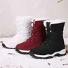 HBP Non-Brand Sheo Schnee-Sneaker für Damen, Kunstpelz, Winter-Knöchel-Schneestiefel, warme Outdoor-Wanderschuhe, große Schneestiefel