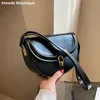 Moods Retro Crossbody Torby dla kobiet czyste metalowe zamek mini siodło torby na ramię luksusowe torebki i torebki SAC 240313