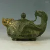 Decoratieve beeldjes serie CRUSH Chinese oude bronzen handgesneden draak theepot Kangxi Mark