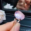 Bagues de cluster KJJEAXCMY Fine Bijoux Naturel Rose Quartz 925 Sterling Argent Hommes Femmes Bague Support Test Classique