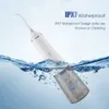 Irrigatori orali Spazzolino portatile wireless con 5 ugelli Irrigatore orale ricaricabile USB da viaggio 350ML sbiancamento e pulizia dei denti J240318