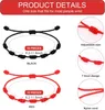Bracelets de charme 2/24pcs 7 noeuds rouge noir chaîne bracelet pour femme hommes chanceux amulette à la main corde amitié couple bracelet bijoux