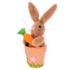 Party Decoration Easter Ceramic Flower Pot Garden Animal Staty Pots Figurines Yard Dekorera