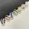 7 couleurs pour les options hommes femmes fête bague de mariage plaqué or blanc 18 carats complet Bling CZ diamant bague bijoux taille 6-10