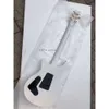 White Strings Electric Guitar Frets Inlays Birds Gold Hardware Top Quality