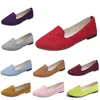 Femmes confortables chaussures décontractées formateur orange noir rouge jaune violet vert pêche violet rose baskets d'extérieur tendances dames plat slip travail chaussure de maternité A001