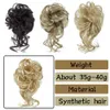 Synthetische Perücken Hairstar Bun Messy Curly Elastic Hair Scrunchies Haarteile Synthetische Chignon Donut Hochsteckfrisur Haarteile für Frauen Mädchen 240329