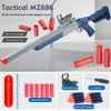 Gun Toys MZ686 Toy Gun Childrens Dubbel-tärna Burst Soft Bullet Gun Weapon för fotografering Toys For Boys Traumat Gun MachineGun Riflel2403