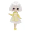 ICY DBS Blyth doll white dark skin joint body glassy matte face Can Changed Makeup and Dress DIY special 16 bjd 240307