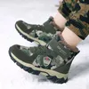 Wandelschoenen Camouflage Kinderen Tactische Laarzen Jongen Sneeuw Winter Outdoor Wandelen Sneaker Katoen Antislip Pluche Warme enkel Voor