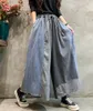 Юбки женские винтажные лоскутные хлопковые и льняные длинная юбка в японском стиле Mori Girl с эластичной резинкой на талии, кружевные клетчатые свободные трапециевидные лыжи