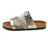 HBP icke-varumärken Ladies Summer Flat Beach Sandals for Women Anti-halk Bekväma korkstrandskor dukskor