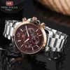 MINI FOCUS Brand Business Waterproof Quartz Multi Functional Steel Band Men's Watch 0087G