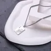 Erkekler ve kadınlar için Instagram tarzında yeni geometrik titanyum çelik kürek k kolye