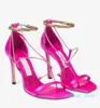 Femmes de luxe Oriana Sandales Chaussures Chaînes en or Vamps Chevilles Lady Stiletto Talons hauts Robe de mariée Sexy Lady Pompes avec boîte