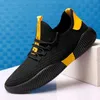 HBP Non-Brand Youth Jelly Sole Lace Up Premium Men Walking Styles Runner Sport Sneakers Wholesale Flat Material Knit Tennis Mesh Casual Shoe