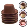 Vestuário para cães 6 pcs Top Hat Mini Cowboy Man Bonnet para Homens Pequeno Cowgirl Pano Chapéus Grandes Cães