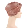 Ny muslimsk hijab turban twist knut beanies motorhuv kvinnor kemo cap huvudduk wrap håravfall täcker halsduk inner hijabs huvudbonader