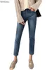 Jeans da donna Jeans a vita alta per le donne Streetwear Jeans a matita Wedgie Fit Pantaloni in denim femminile Lavati Jeans Boyfriend da donna Lunghezza alla cavigliaC24318