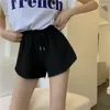 Shorts Pour Femme Femmes Gym Fitness Course D'été Style Mince Lâche Décontracté Grande Taille Jambe Large Taille Haute Pantalon De Sport A-word